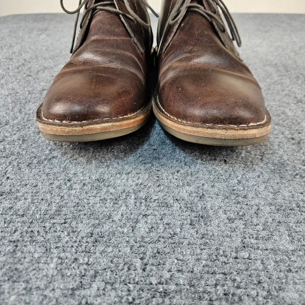 Steve Madden Mens P-IVON 983 Dark Brown Leather Chukka Boots‎ Size 10